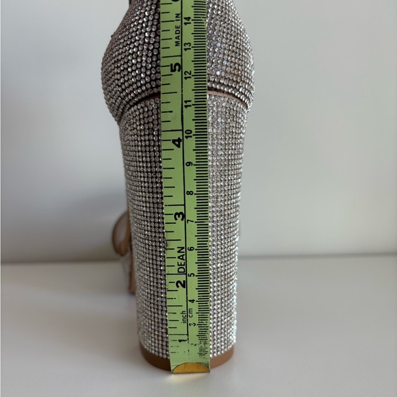 Silver Rhinestone Platform Heels - Picture 10 of 11